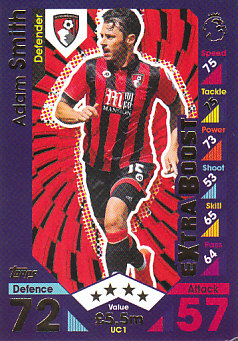 Adam Smith AFC Bournemouth 2016/17 Topps Match Attax Extra Update Card #UC1